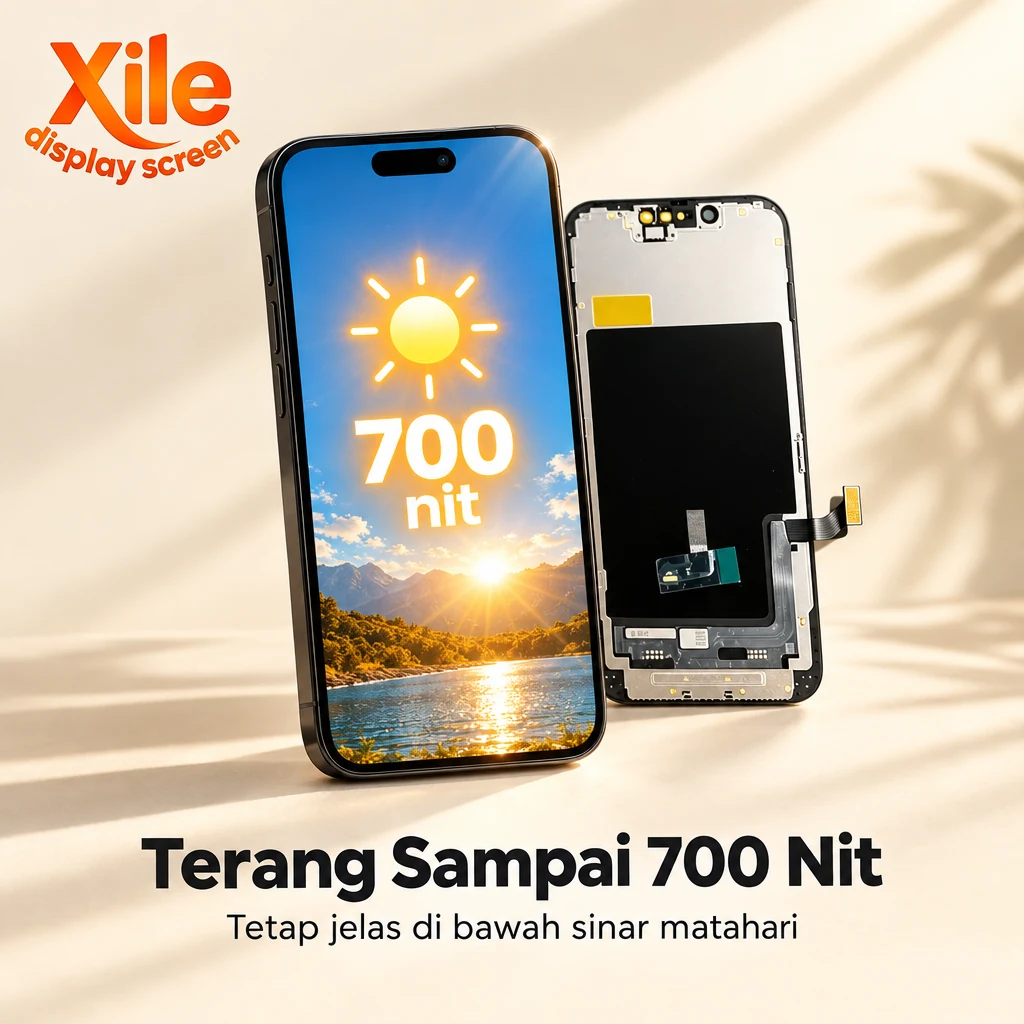 Terang sampai 700 nit, tetap jelas di bawah sinar matahari