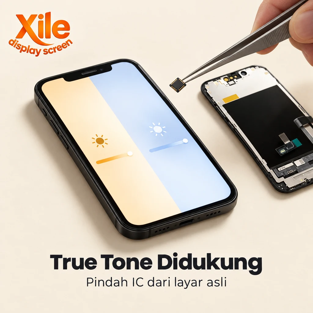True Tone didukung dengan pindah IC dari layar asli