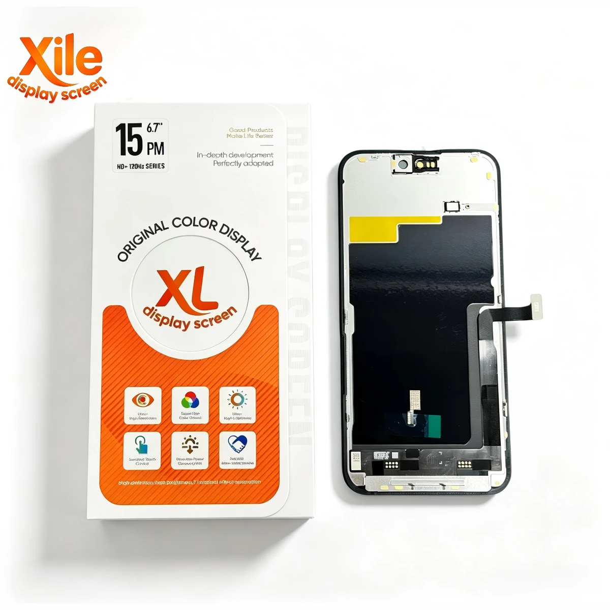 LCD iPhone 15 Pro Max Xile HD+ Incell tampak depan