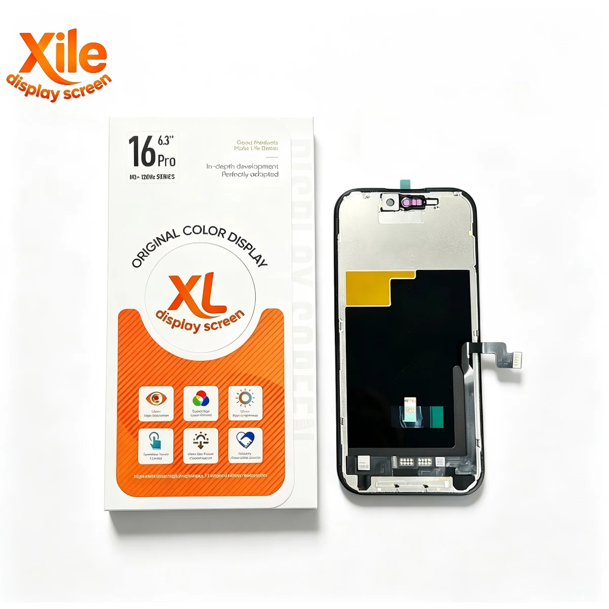 LCD iPhone 16 Pro Xile HD+ Incell tampak depan