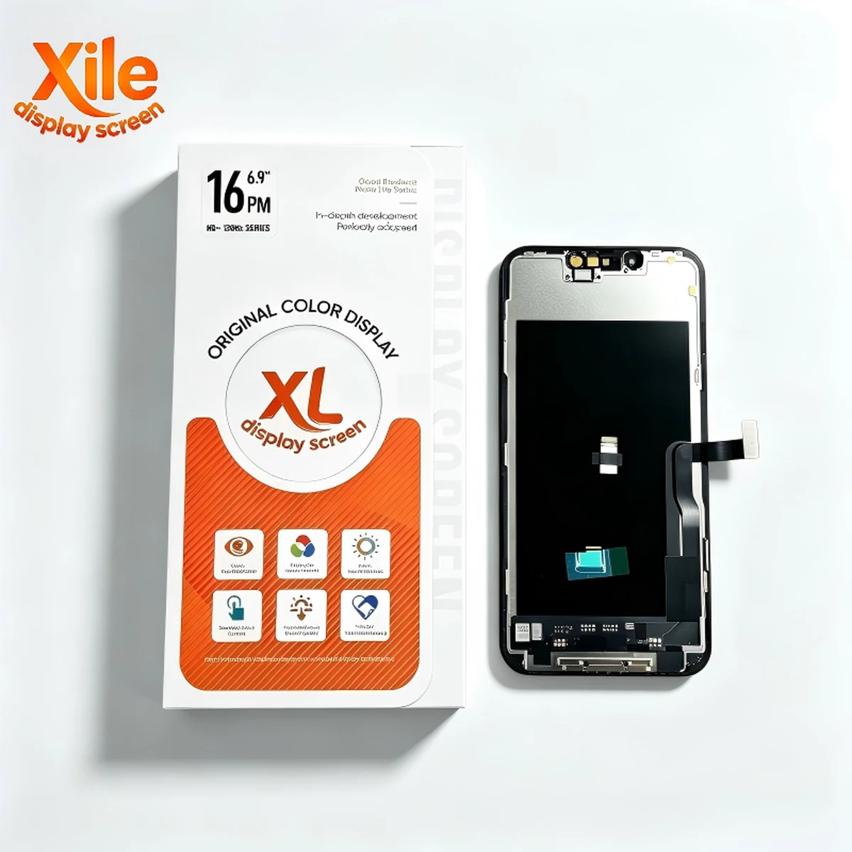 LCD iPhone 16 Pro Max Xile HD+ Incell tampak depan