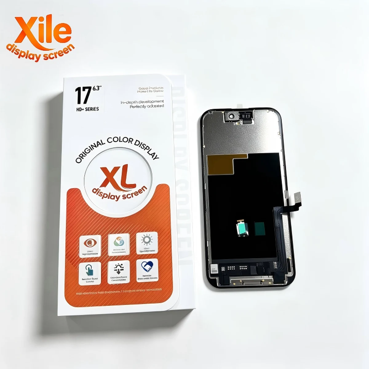 LCD iPhone 17 Xile HD+ Incell tampak depan