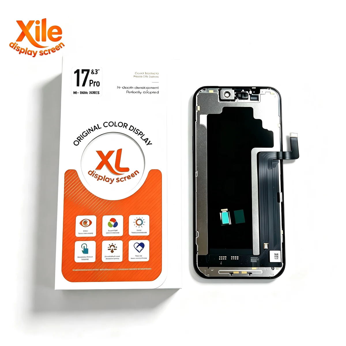 LCD iPhone 17 Pro Xile HD+ Incell tampak depan