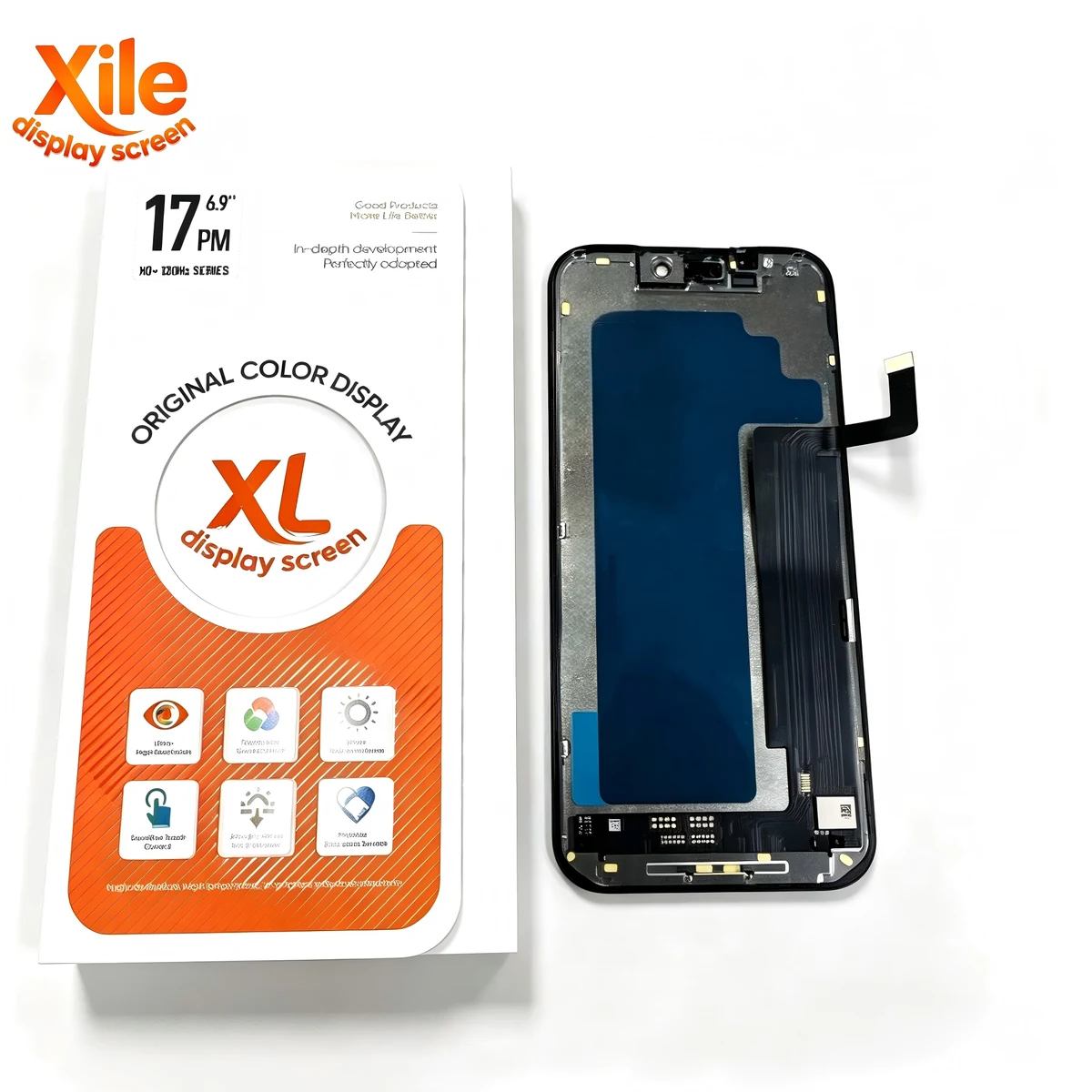LCD iPhone 17 Pro Max Xile HD+ Incell tampak depan
