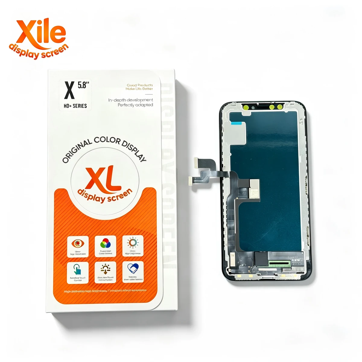 LCD iPhone X Xile HD+ Incell tampak depan